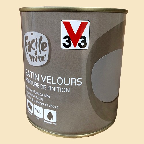Peinture Murale Et Boiserie V33 Facile à Vivre Vanille Satin