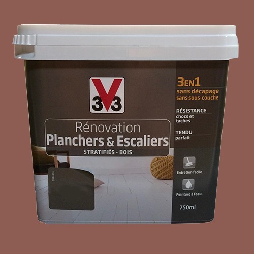 Peinture V33 Rénovation Planchers & Escaliers (Stratifiés-Bois) Terracotta