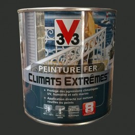 Peinture Fer V33 "Climats Extrêmes" Martele Fonte 0.5L Peinture Fer V33 "Climats Extrêmes" Martele Fonte 0.5L