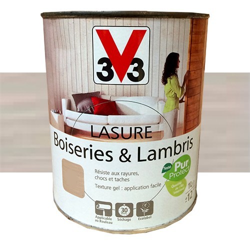 V33 Lasure Boiseries & Lambris Gris souris mat