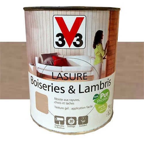 V33 Lasure Boiseries & Lambris Gris taupe mat