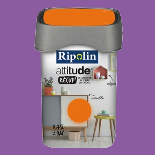 RIPOLIN Peinture Attitude Récup' Prune satin 0,75L