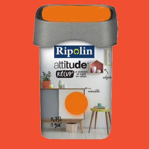 RIPOLIN Peinture Attitude Récup' Paprika satin 0,75L