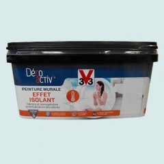 V33 Déco activ' Peinture murale Effet Isolant 2,5L Bleu murmure mat