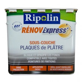 RIPOLIN Sous-Couche Rénov Express' Plaques de plâtre 5L RIPOLIN Sous-Couche Rénov Express' Plaques de plâtre 5L