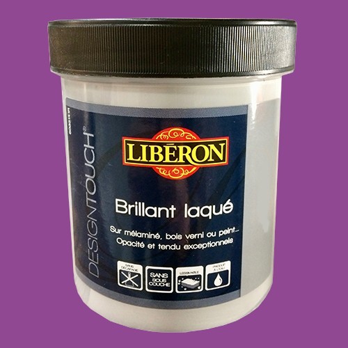 LIBÉRON Peinture Design Touch 0,5L Violet Eclatant Brillant Laqué 