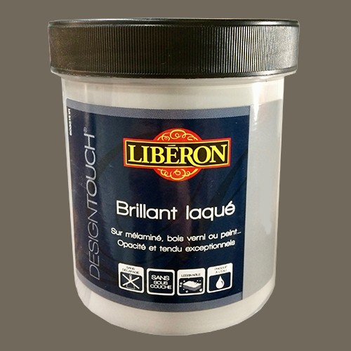LIBÉRON Peinture Design Touch 0,5L Graphite Brillant Laqué 
