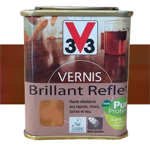 V33 Vernis Meubles et Boiseries Teck de Java Brillant Reflet
