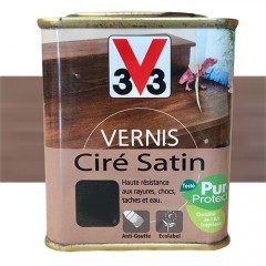V33 Vernis Meubles et Boiseries Gris Patiné Ciré Satin