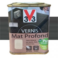 V33 Vernis Meubles et Boiseries Gris Graphite Mat Profond