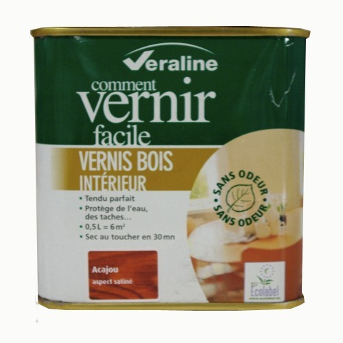 Vernis Bois Intérieur VERALINE Acajou Satin 0,5L
