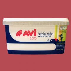 Peinture Spécial Murs Satin AVI Rouge pivoine