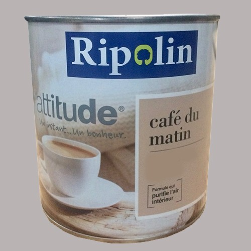 RIPOLIN Peinture Attitude "café du matin" Satin Gris lumière