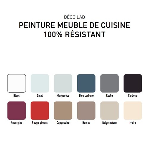 Déco LAB Peinture Meuble de cuisine 100% V33  Résistant Humus