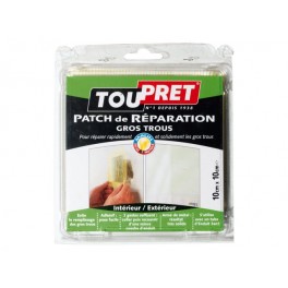 TOUPRET Patchs de réparation gros trous 10cmx10cm TOUPRET Patchs de réparation gros trous 10cmx10cm