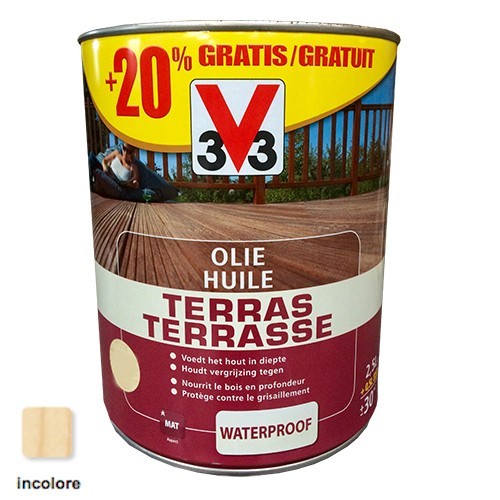  V33  Huile  Terrasse Incolore Naturel  de la marque V33 