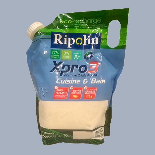 Ripolin Peinture Acrylique Xpro3 Cuisine Bains 1l Bleu Gris