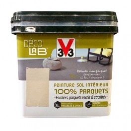 V33 Déco LAB Peinture Sol Intérieur 100% Parquets Blanc V33 Déco LAB Peinture Sol Intérieur 100% Parquets Blanc