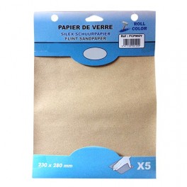 ROLL COLOR Papier de Verre 180 - 5 feuilles ROLL COLOR Papier de Verre 180 - 5 feuilles