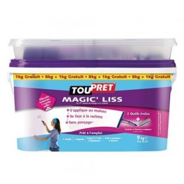 TOUPRET Enduit à Lisser MAGIC’LISS 8kgs + 1kg gratuit TOUPRET Enduit à Lisser MAGIC’LISS 8kgs + 1kg gratuit