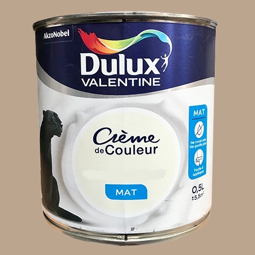 DULUX VALENTINE Peinture acrylique Crème de couleur Gazelle Mat