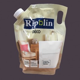 RIPOLIN Poche de Peinture Acrylique "Esprit Déco" 1L Coulis de cassis satin RIPOLIN Poche de Peinture Acrylique "Esprit Déco" 1L Coulis de cassis satin