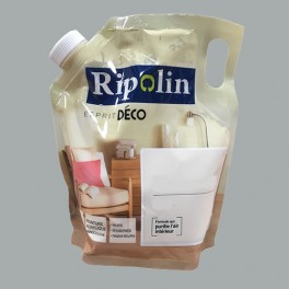 RIPOLIN Poche de Peinture Acrylique "Esprit Déco" 1L Gris scintillant Métal RIPOLIN Poche de Peinture Acrylique "Esprit Déco" 1L Gris scintillant Métal