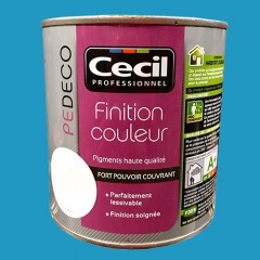 CECIL PE DECO Finition Couleur Bleu piscine Satin