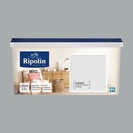 RIPOLIN Peinture Acrylique "Esprit Déco" Murs, Boiseries & Radiateurs Gris scintillant RIPOLIN Peinture Acrylique "Esprit Déco" Murs, Boiseries & Radiateurs Gris scintillant