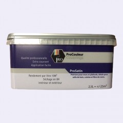 PRO COULEURS Peinture acrylique satinée 2,5L Bleu gris