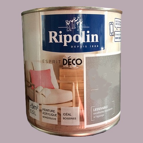 RIPOLIN Peinture Acrylique "Esprit Déco" Fleur de violette satin