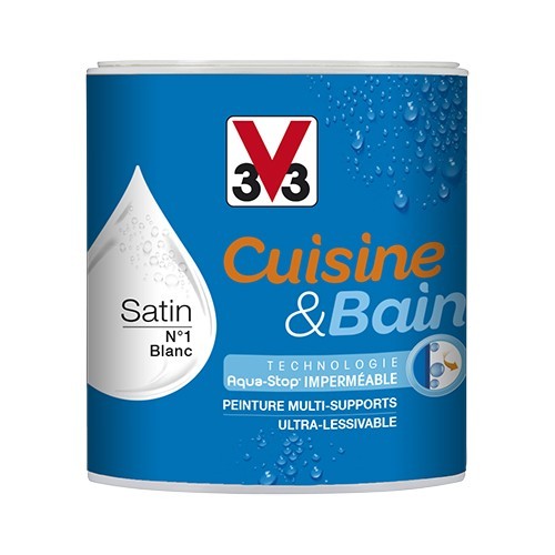 V33 Peinture Cuisine & Bain Blanc n°1