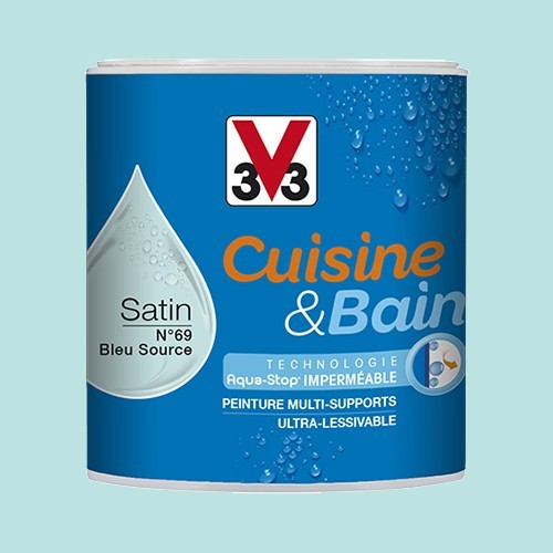 V33 Peinture Cuisine & Bain Bleu source n°69