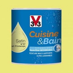 Peinture Cuisine & Bain V33 Vert printemps n°57 - 0,5L
