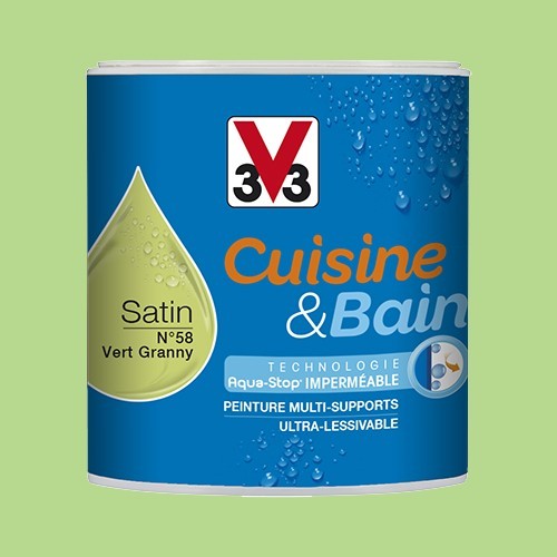 V33 Peinture Cuisine & Bain Vert granny n°58