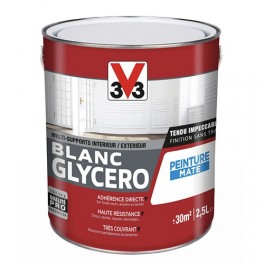 V33 Laque Blanc Glycéro Mat V33 Laque Blanc Glycéro Mat