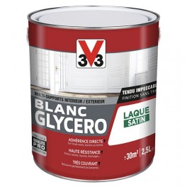 V33 Laque Blanc Glycéro Satin V33 Laque Blanc Glycéro Satin