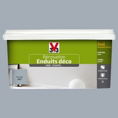 Peinture V33 Rénovation Enduits Déco (Cirés - Essuyés - Brossés) Nuage Mat 2L