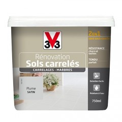 Peinture V33 Rénovation Sols Carrelés (Carrelages - Marbres) 2 en 1 Satin Plume