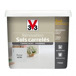 Peinture V33 Rénovation Sols Carrelés (Carrelages - Marbres) 2 en 1 Satin Plume Peinture V33 Rénovation Sols Carrelés (Carrelages - Marbres) 2 en 1 Satin Plume