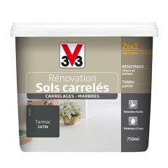 Peinture V33 Rénovation Sols Carrelés (Carrelages - Marbres) 2 en 1 Satin Tarmac