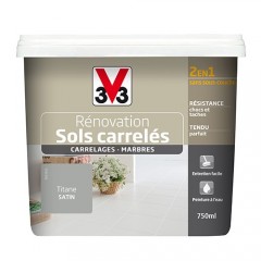 Peinture V33 Rénovation Sols Carrelés (Carrelages - Marbres) 2 en 1 Satin Titane