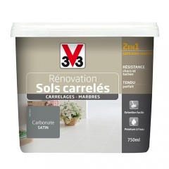 Peinture V33 Rénovation Sols Carrelés (Carrelages - Marbres) 2 en 1 Satin Carbonate