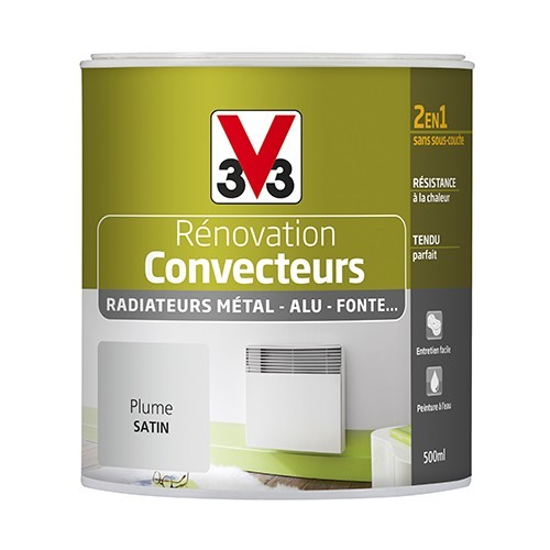 Peinture V33 Rénovation Convecteurs/Radiateurs 0,5L Plume