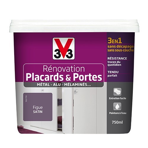 Rénovation Placards & Portes (Métal-Alu-Mélaminés) V33 Satin Figue