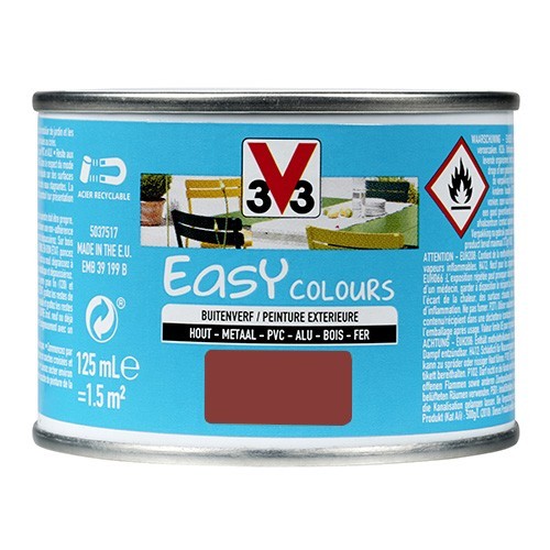 Peinture Easy Colours V33 Rouge Basque pot de 0,125L