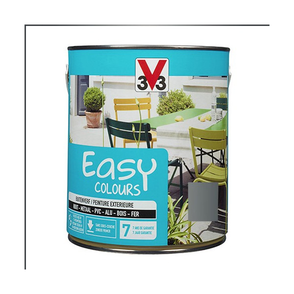 Peinture Easy Colours V33 Aluminium pot de 2,5L