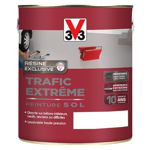 Peinture Sol Résine V33 Trafic Extrême Blanc - 2,5L Peinture Sol Résine V33 Trafic Extrême Blanc - 2,5L