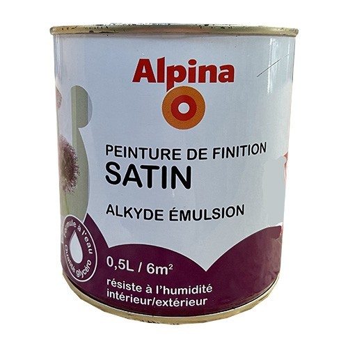 ALPINA Peinture de Finition Satin Alkyde Emulsion Chocolat