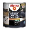 Peinture de finition pour boiseries intérieur-extérieur ALPINA Alkyde Emulsion Satin Noir - 0,5L